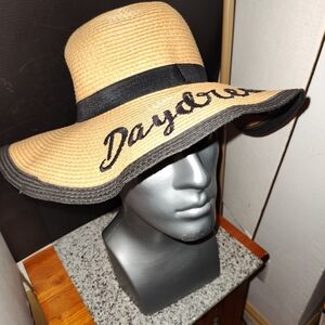 Time and Tru Beige and Black Women's Sun Hat